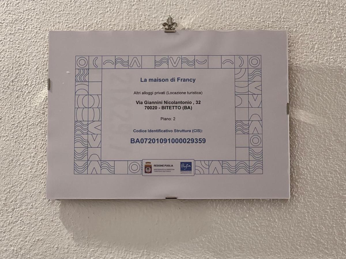 La Maison Da Francy Bitetto ภายนอก รูปภาพ